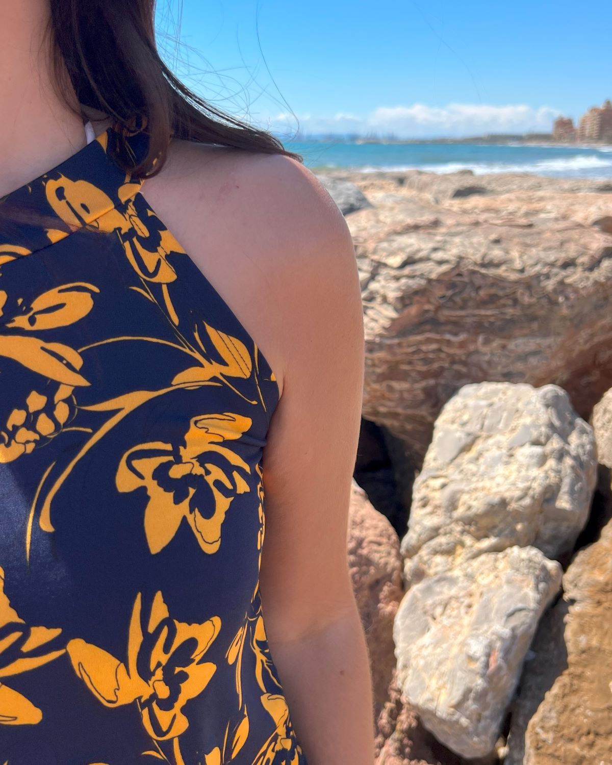 Long Navy Packable Dress