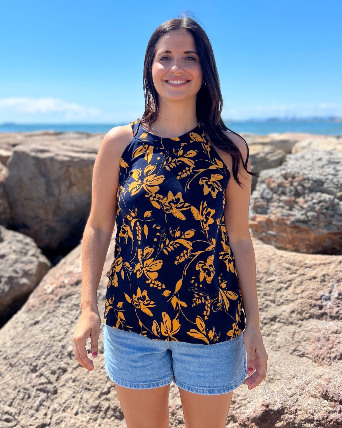 Long Navy Packable Dress