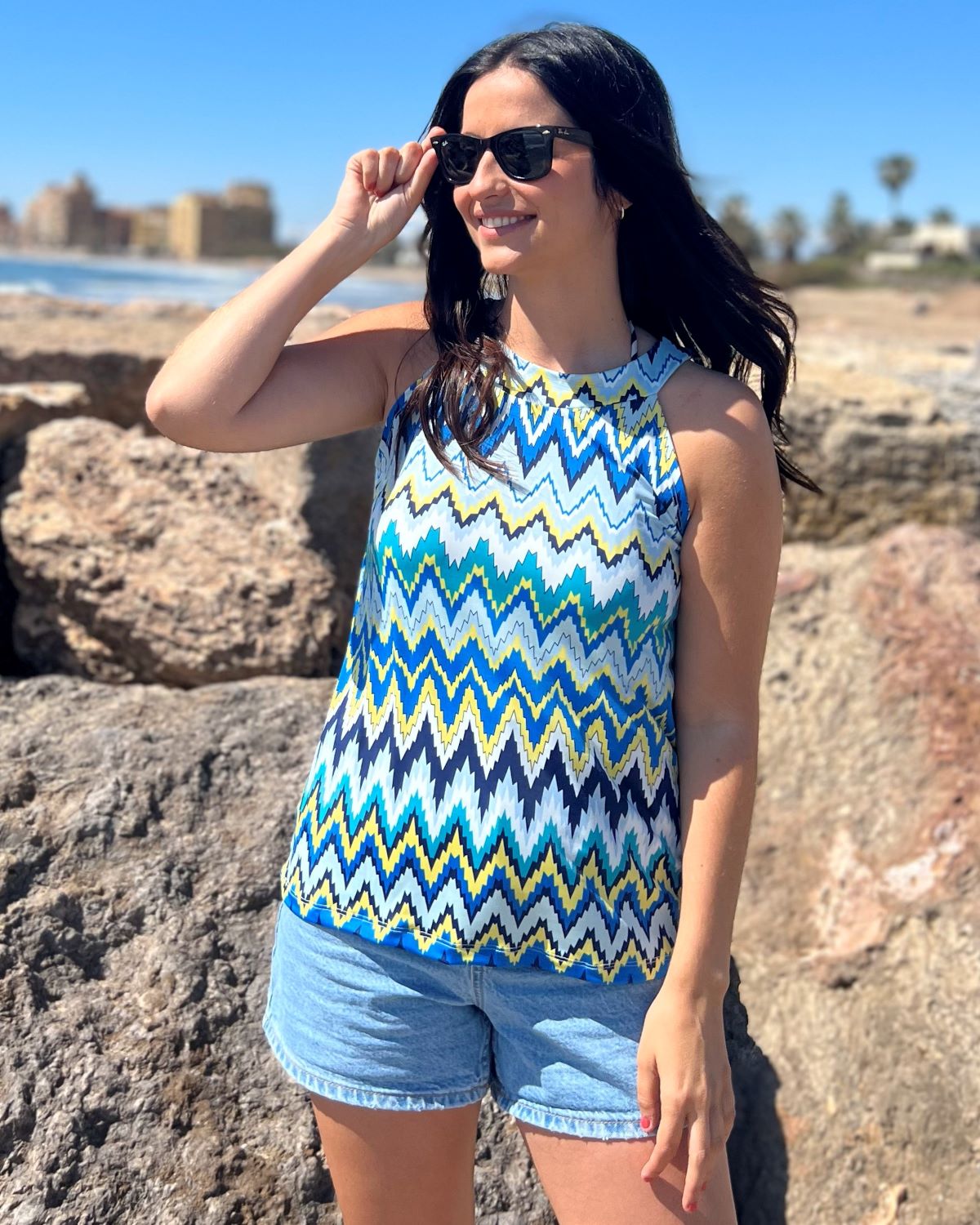 Long Navy Packable T-shirt