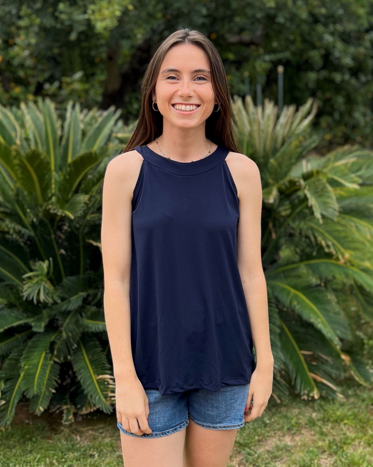 Long Navy Packable Dress