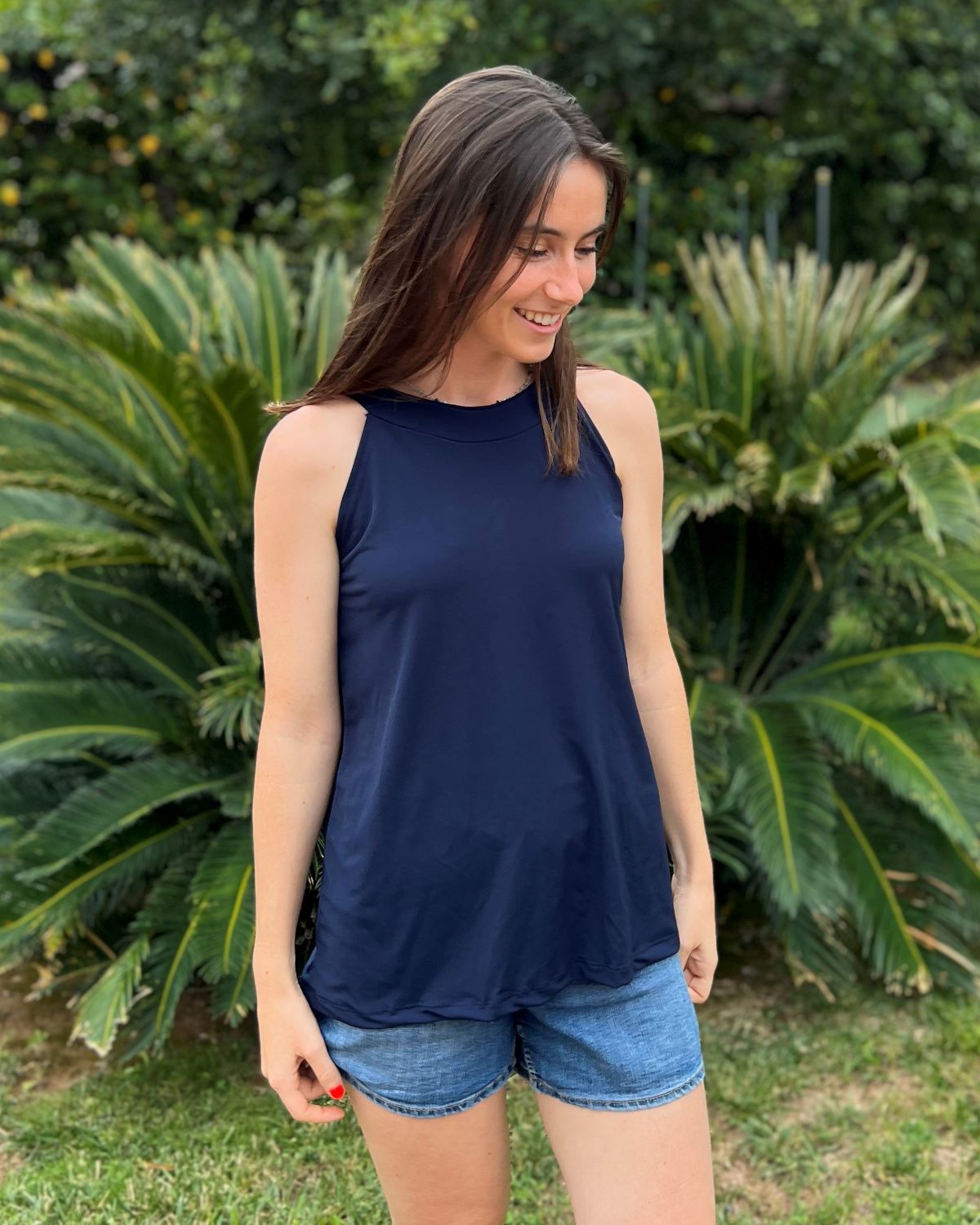 Long Navy Packable Dress