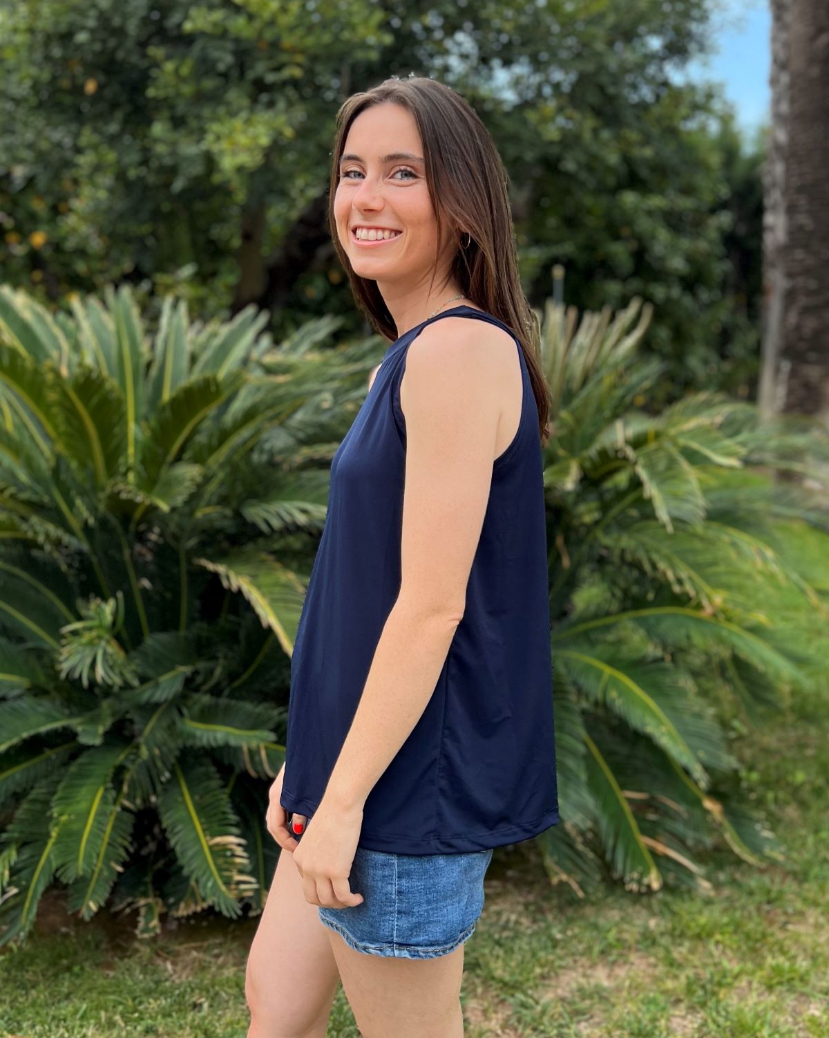 Long Navy Packable Dress