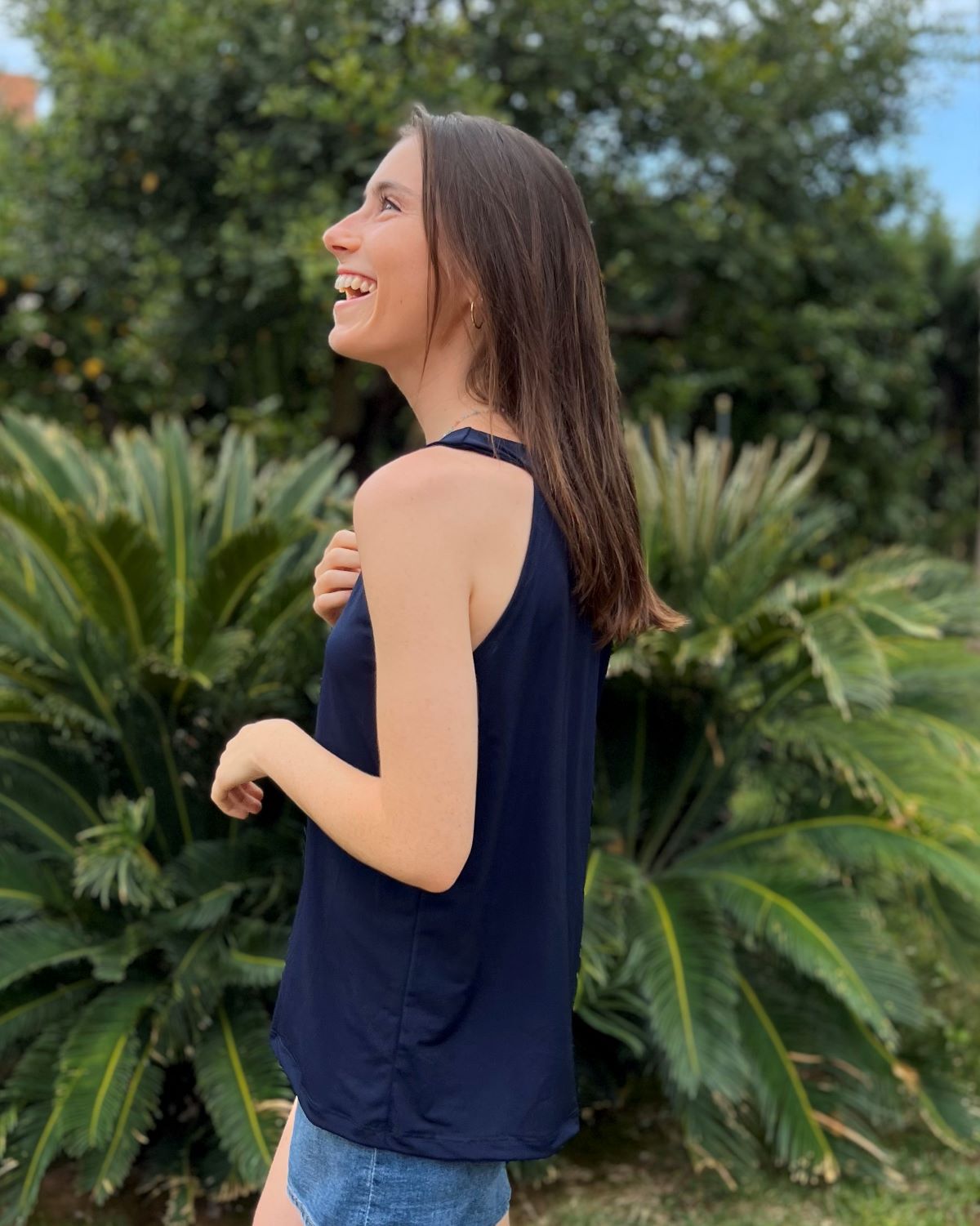 Long Navy Packable Dress