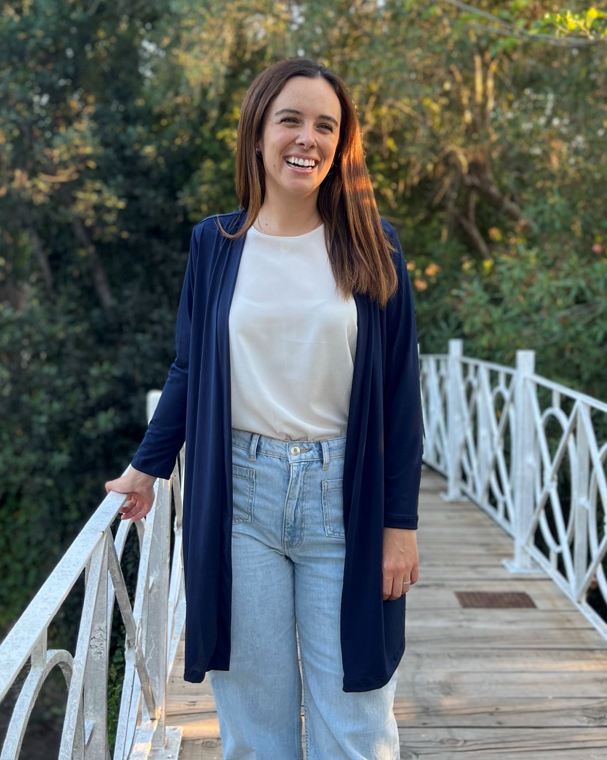 Packable long black jacket