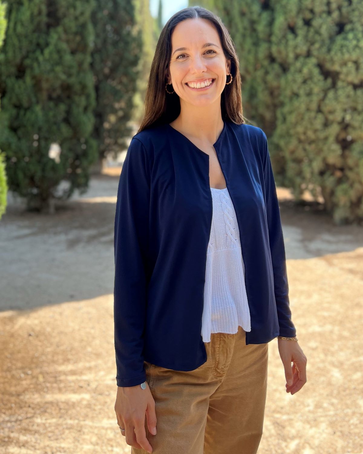 Packable navy jacket