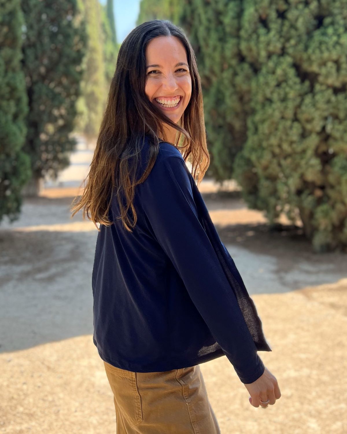 Packable navy jacket