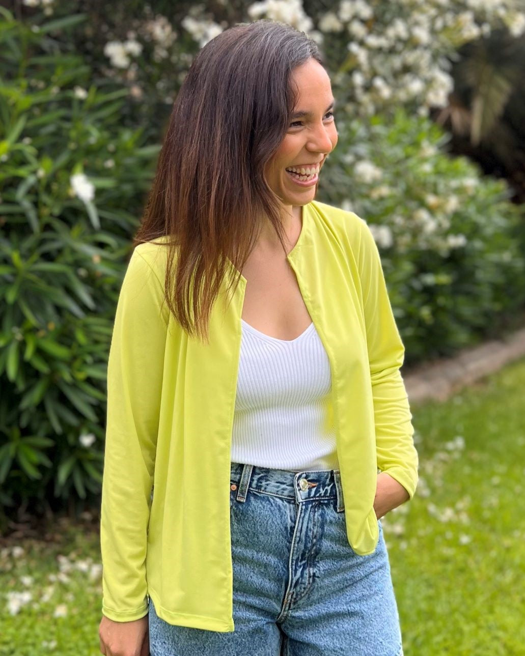 Packable white jacket