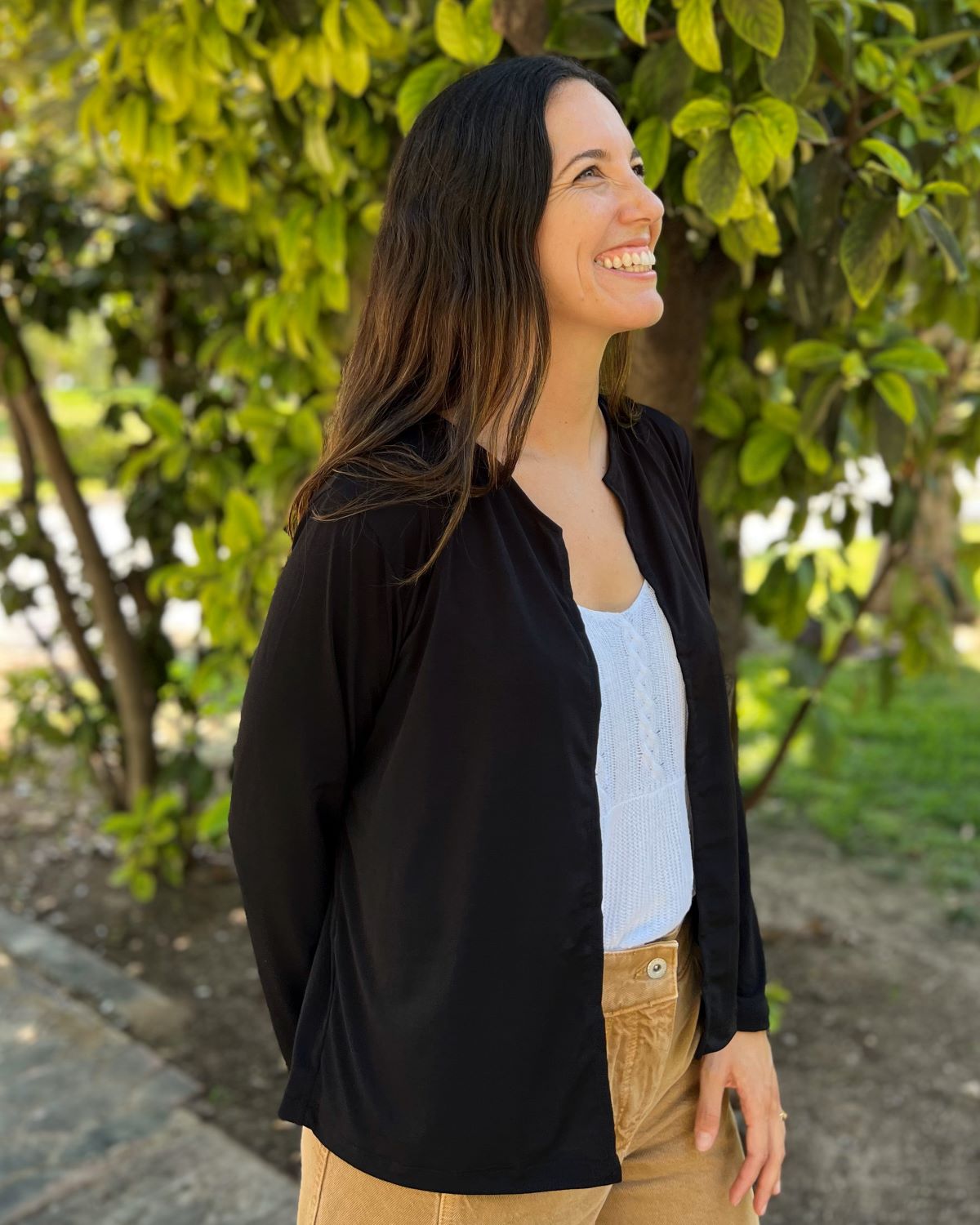 Packable black jacket