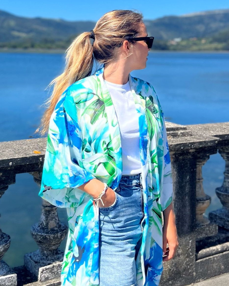 Pack 2 kimonos (dune y agua marina)
