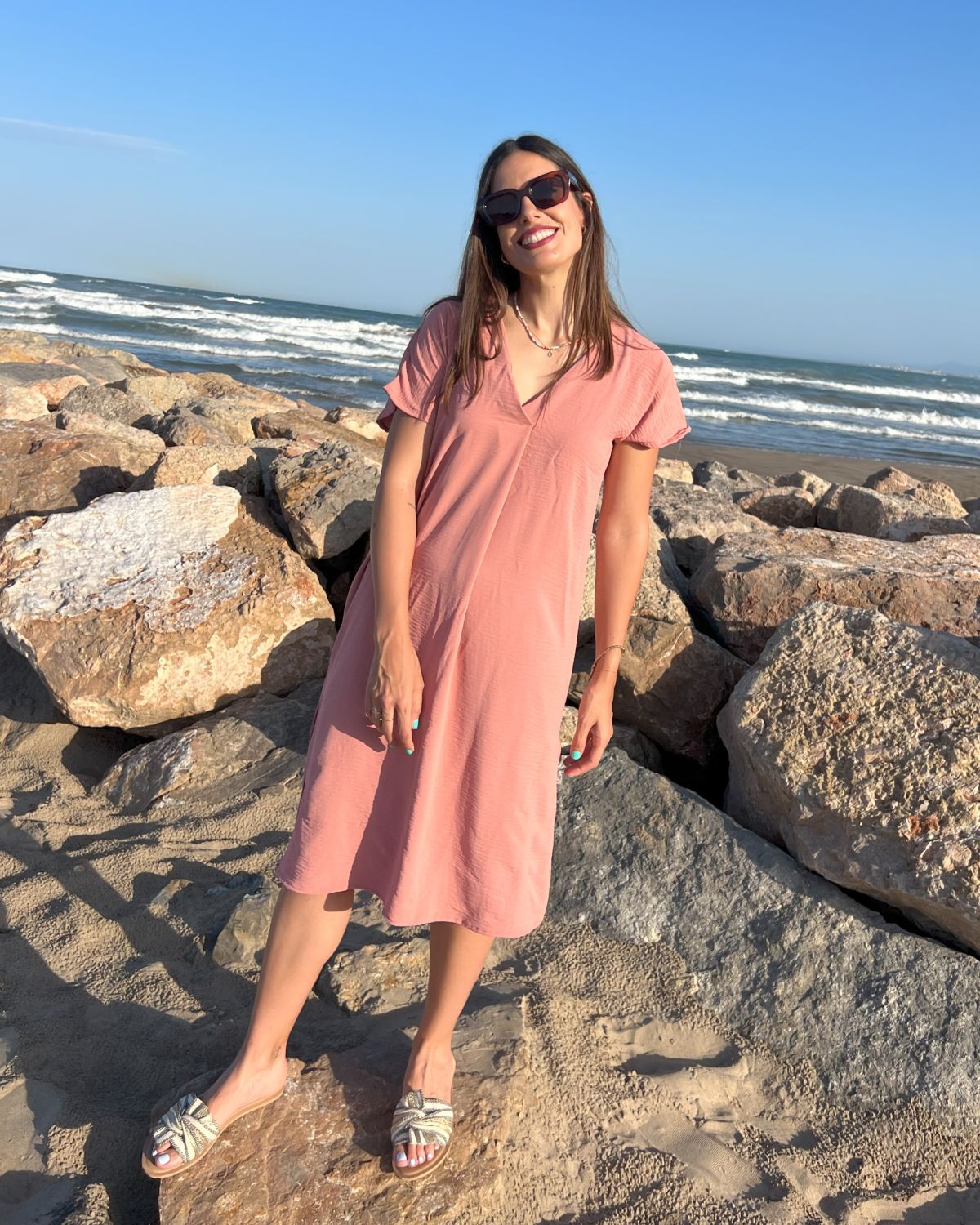 Black Foldover Maxi Dress