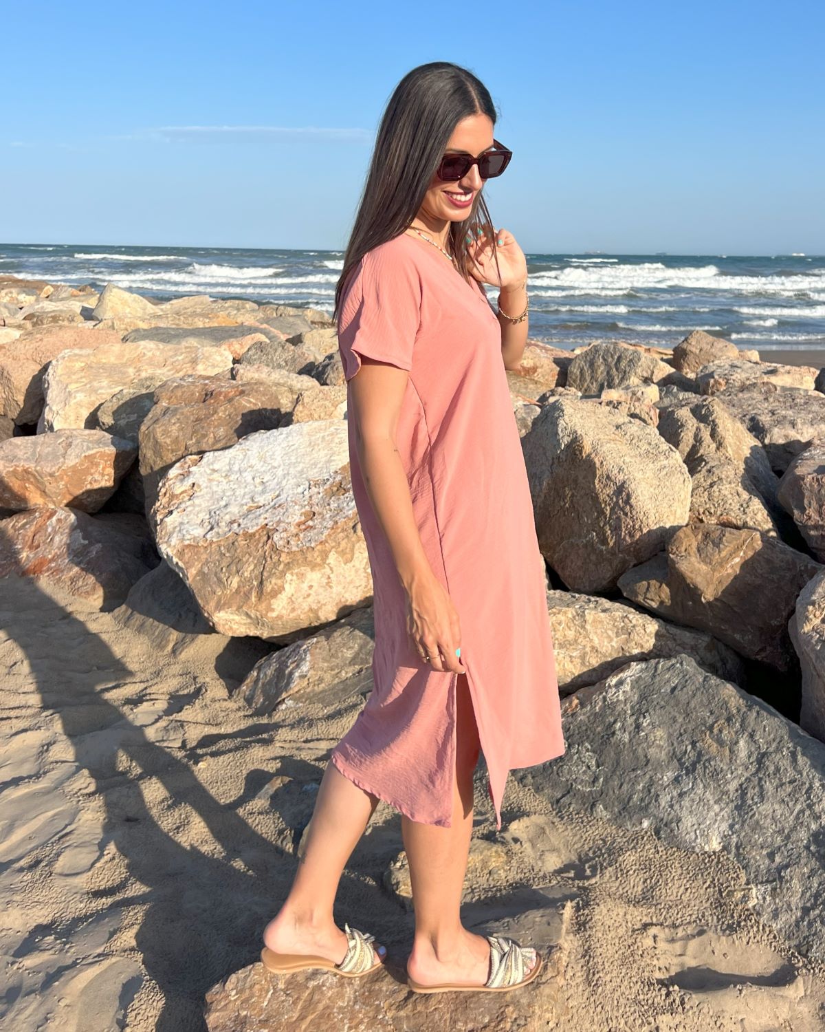 Black Foldover Maxi Dress