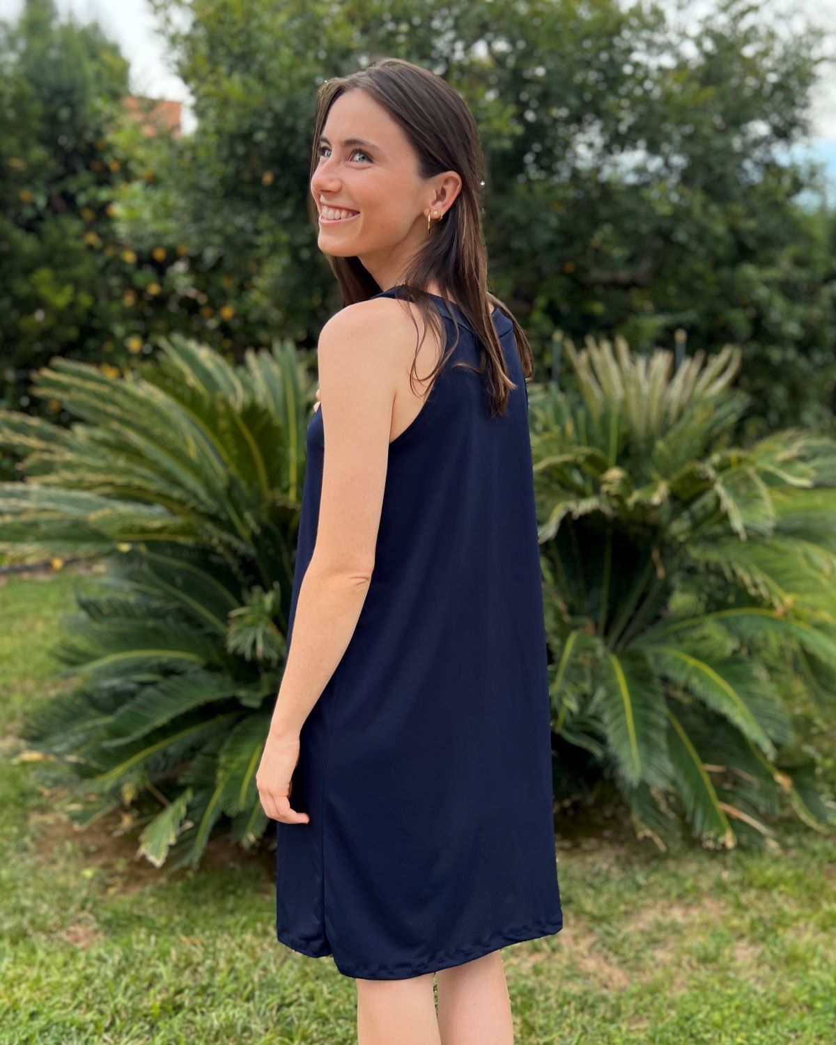 Foldable Navy Short Dress