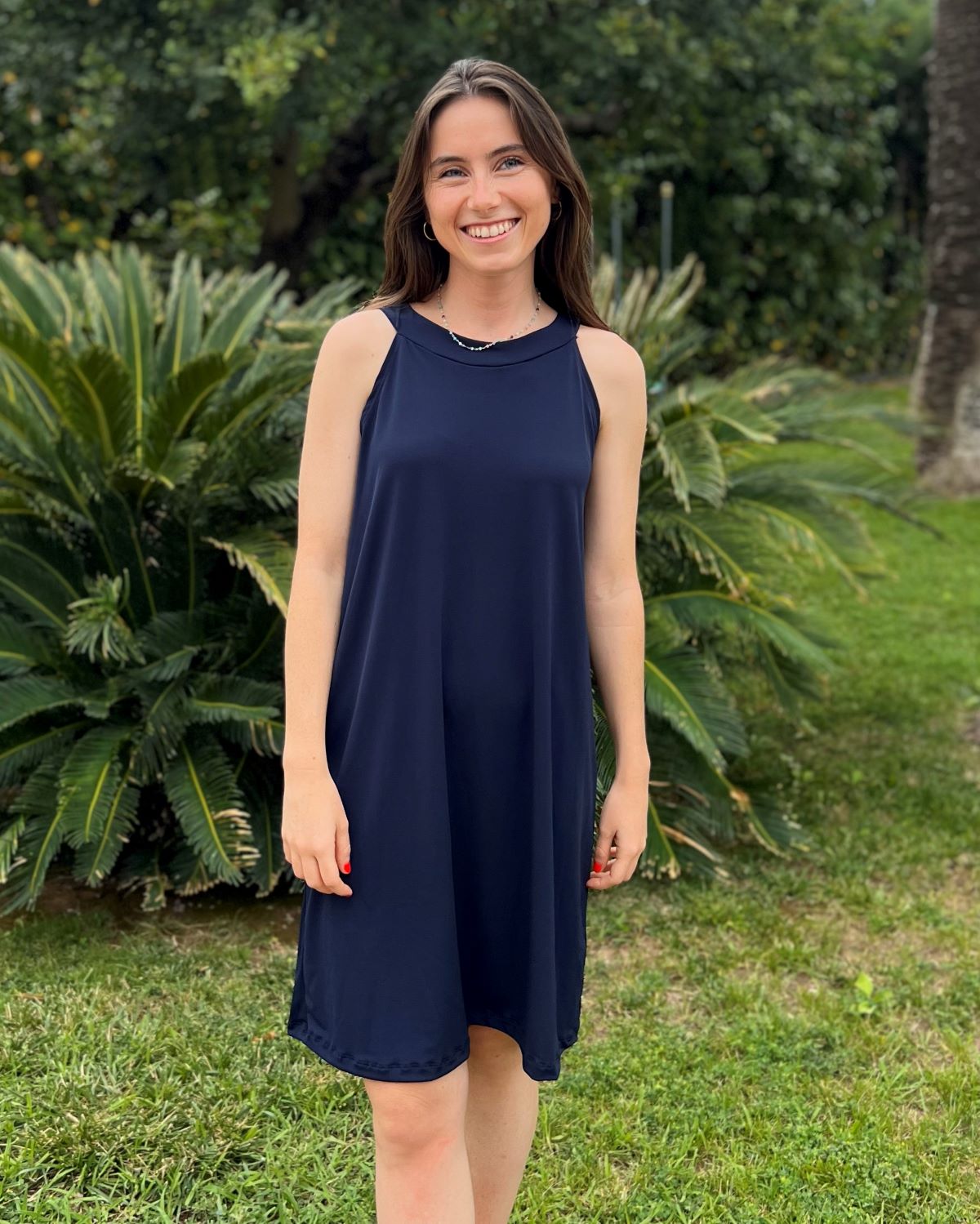 Foldable Navy Short Dress