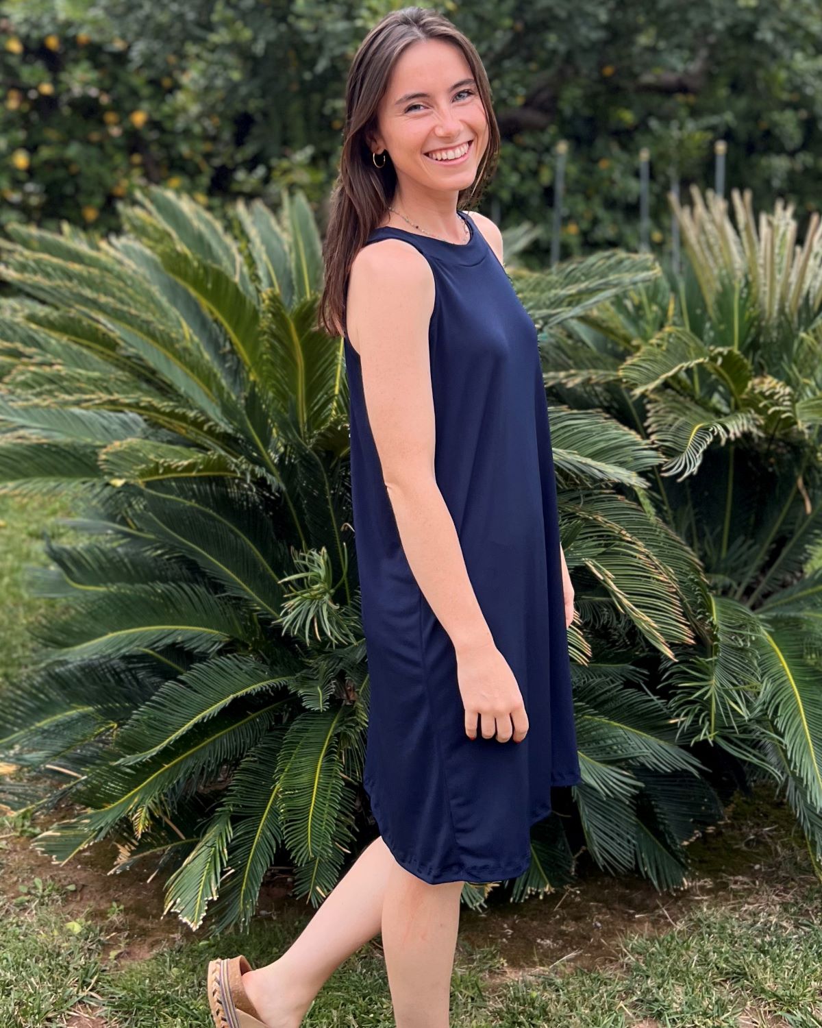 Foldable Navy Short Dress