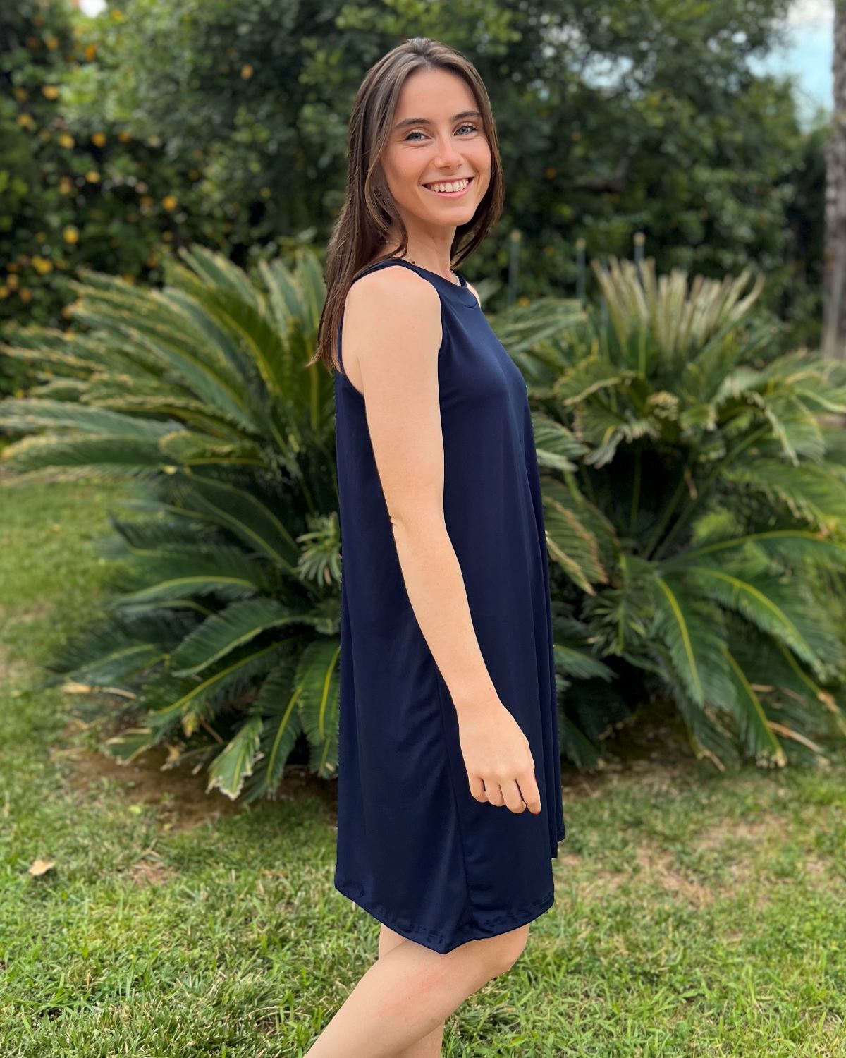 Foldable Navy Short Dress