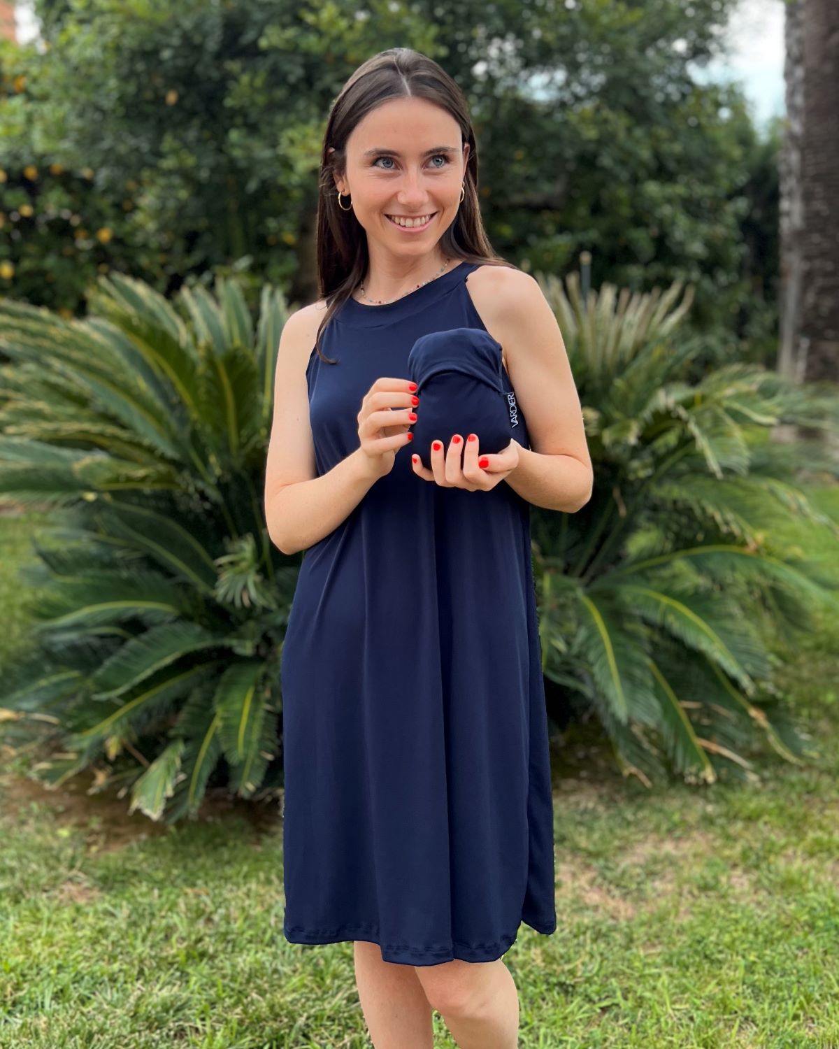 Foldable Navy Short Dress