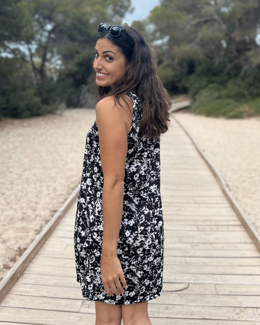 Foldable Navy Short Dress