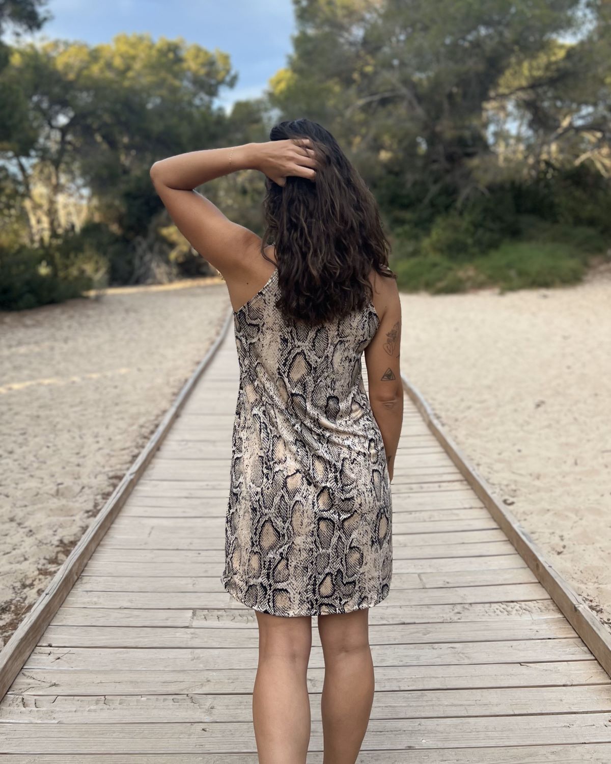 Foldable Navy Short Dress