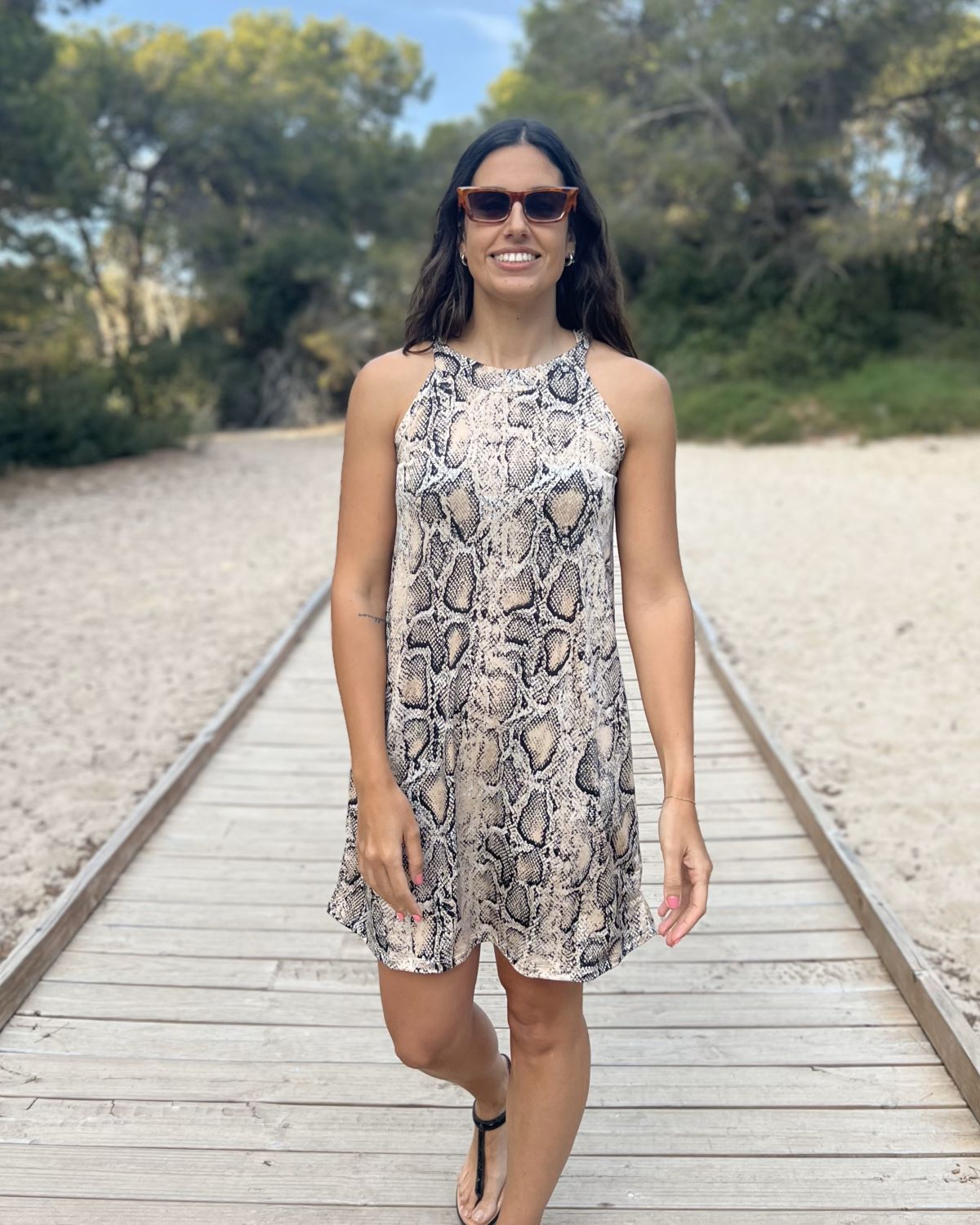 Foldable Navy Short Dress