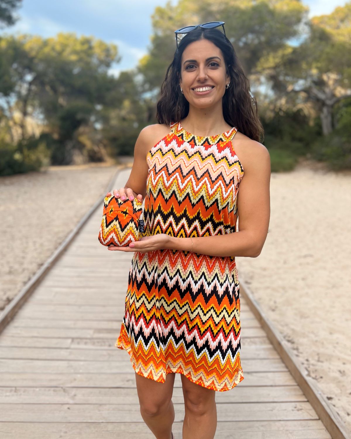 Foldable Navy Short Dress