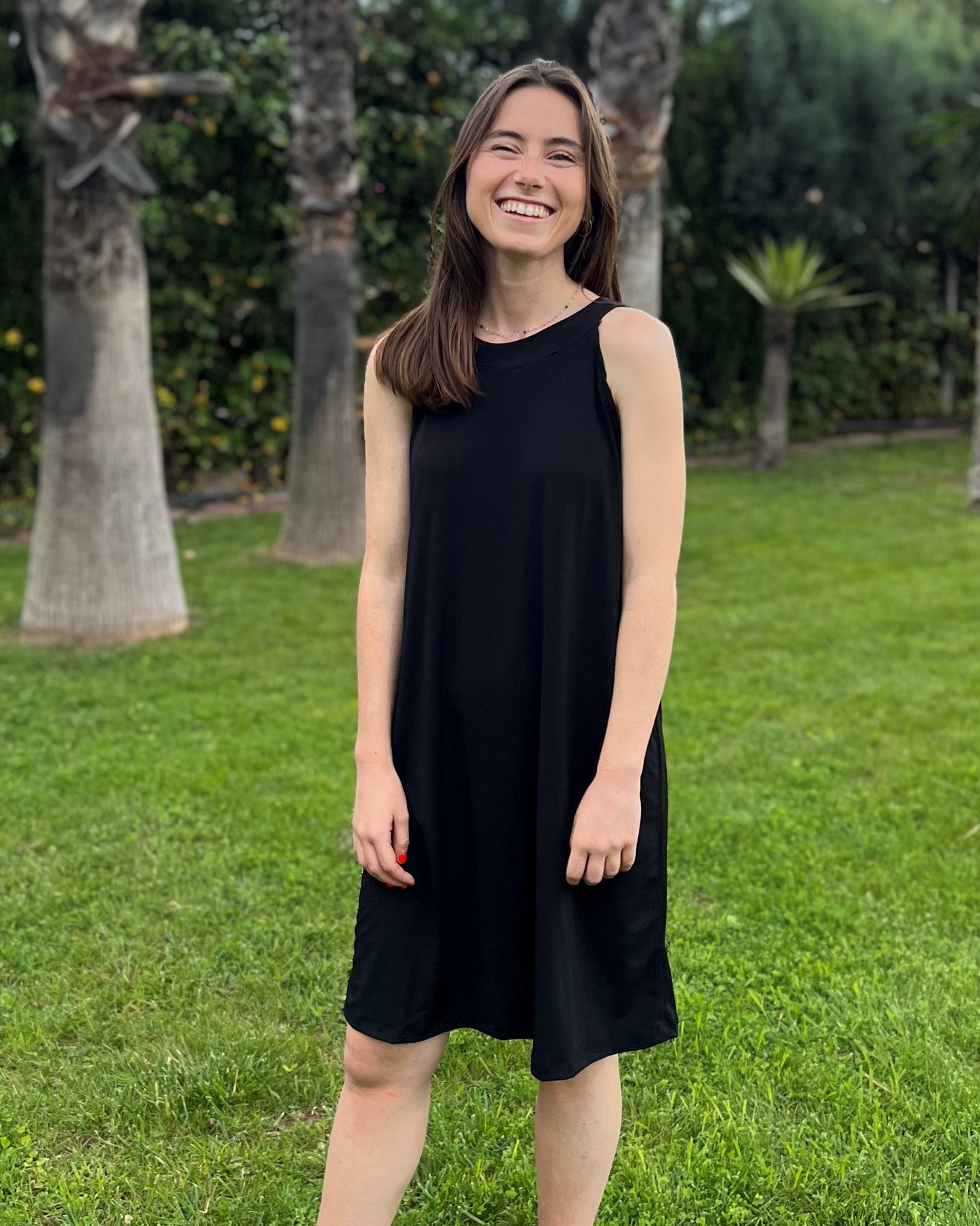Foldable Navy Short Dress