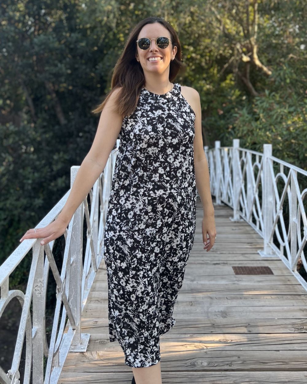Black Foldover Maxi Dress