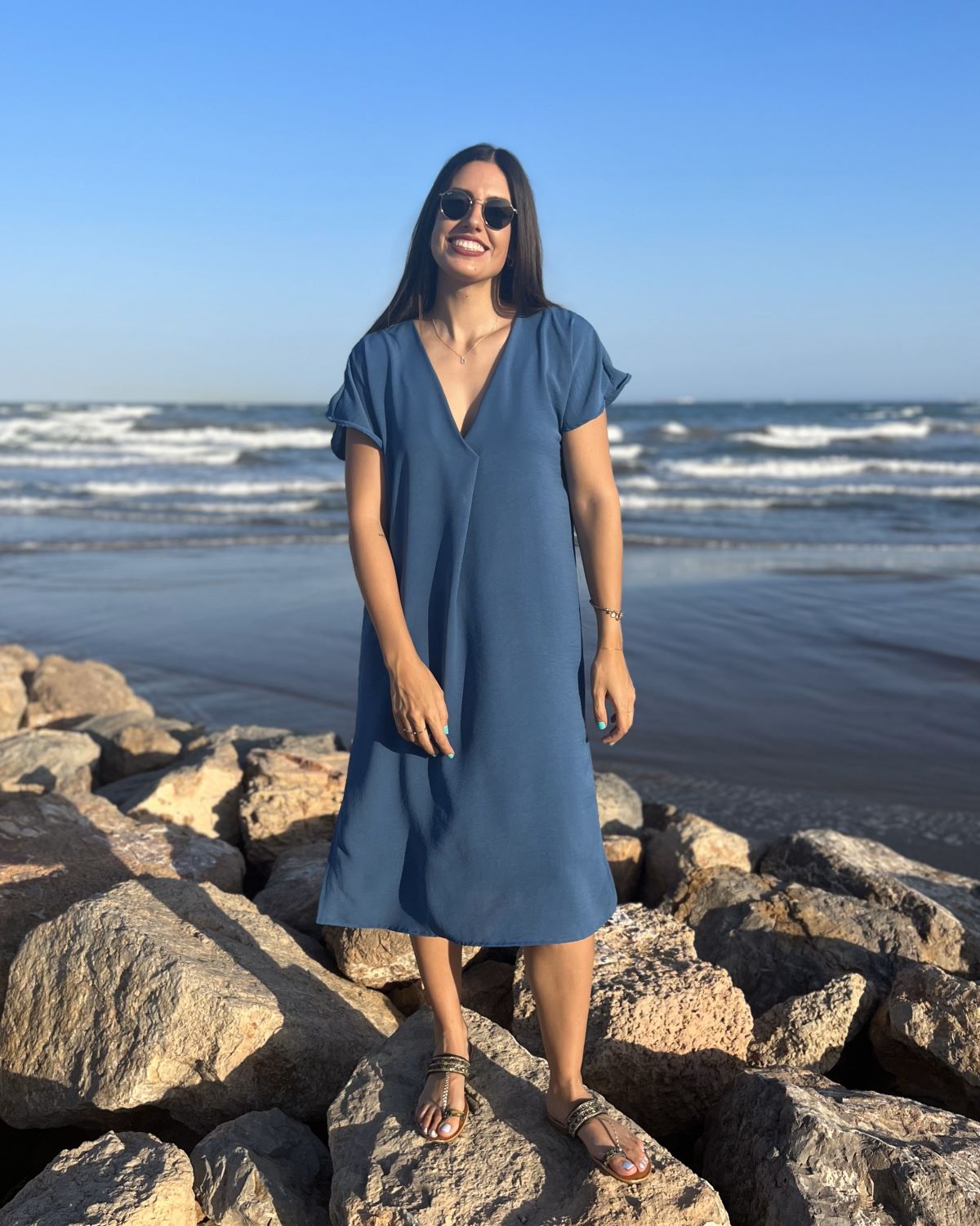 Black Foldover Maxi Dress