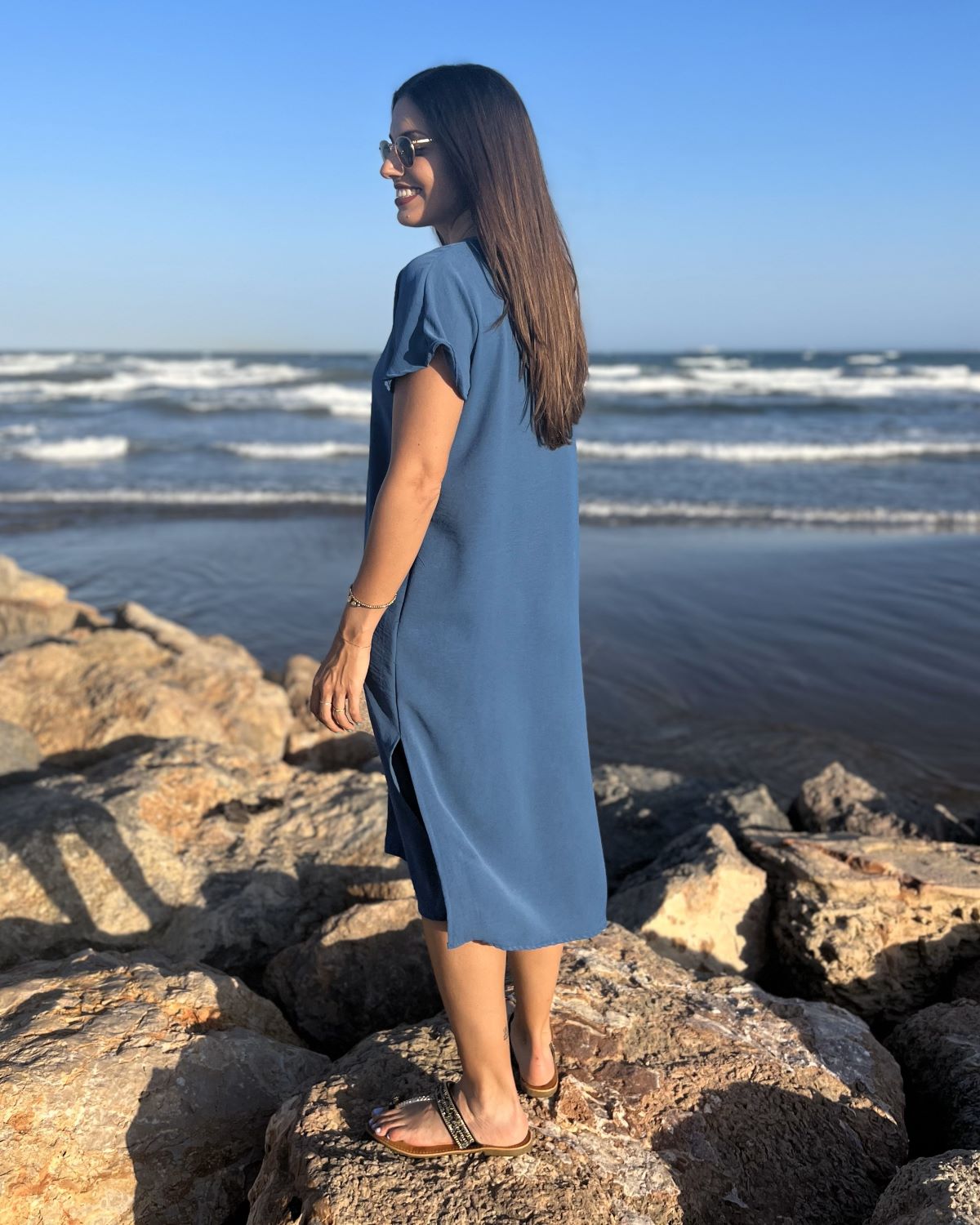 Black Foldover Maxi Dress