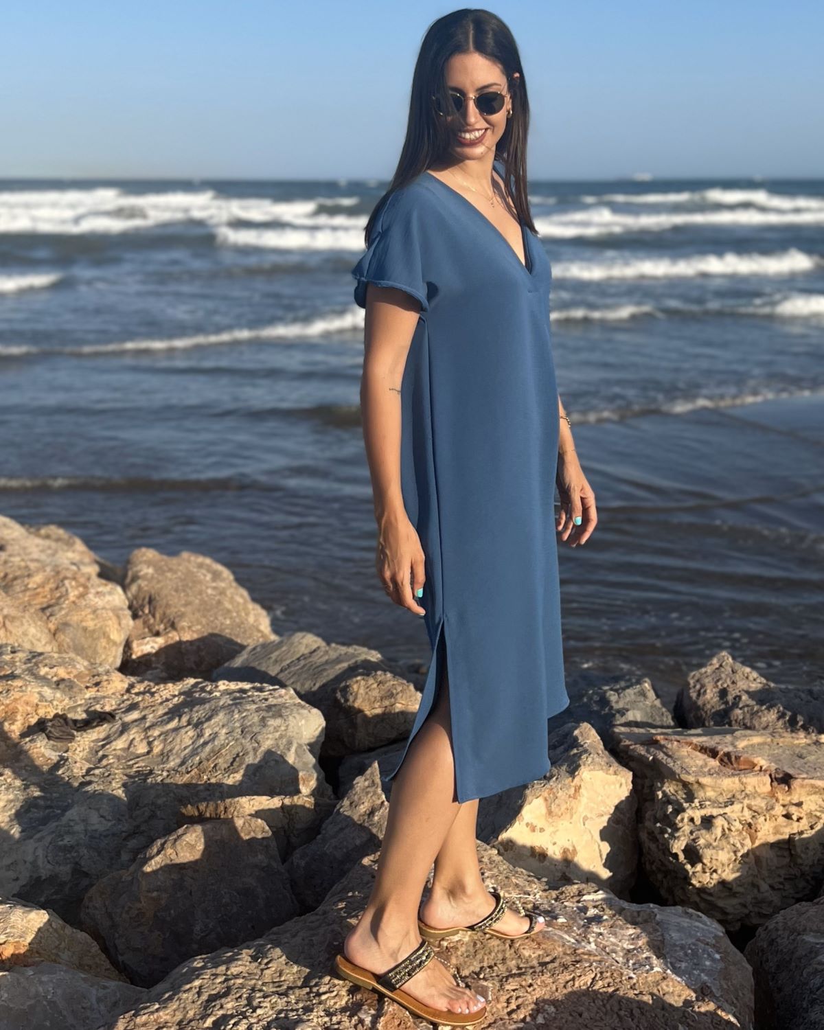 Black Foldover Maxi Dress