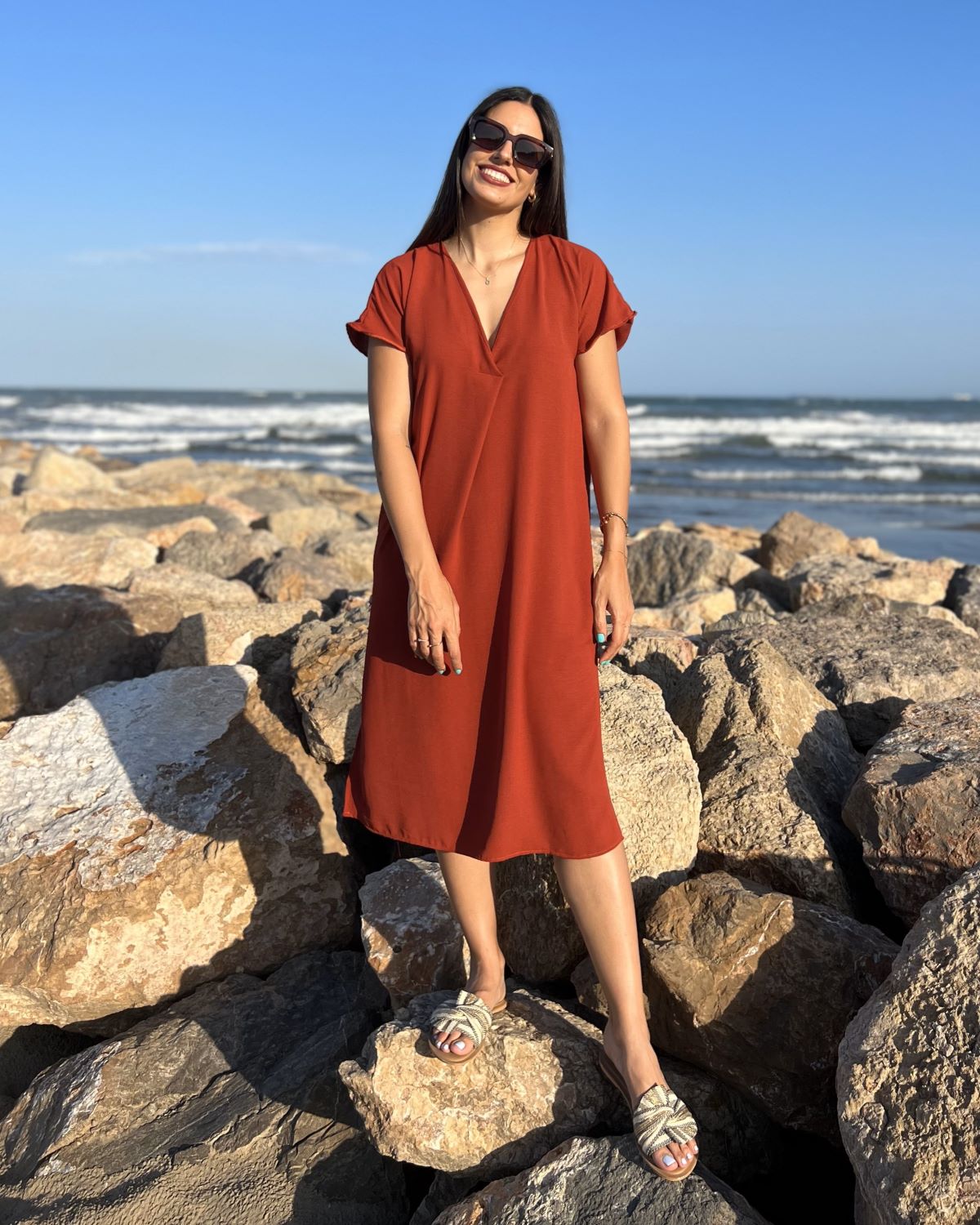 Black Foldover Maxi Dress