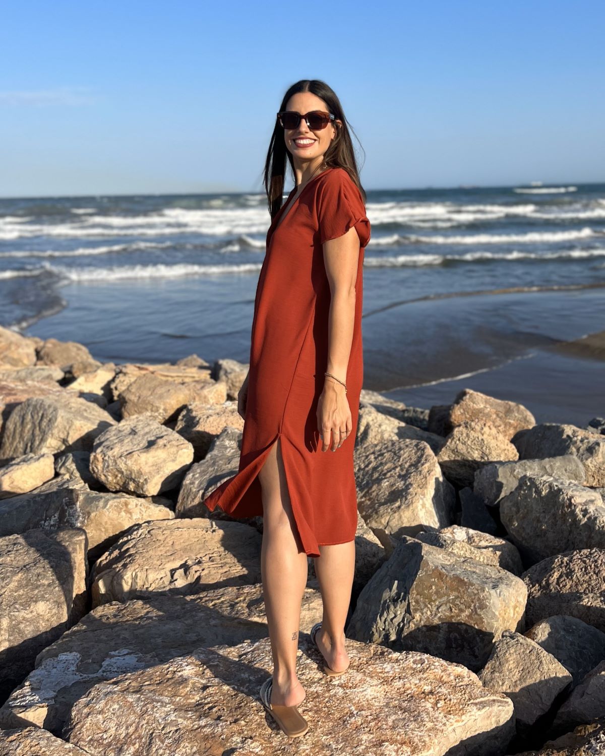 Black Foldover Maxi Dress