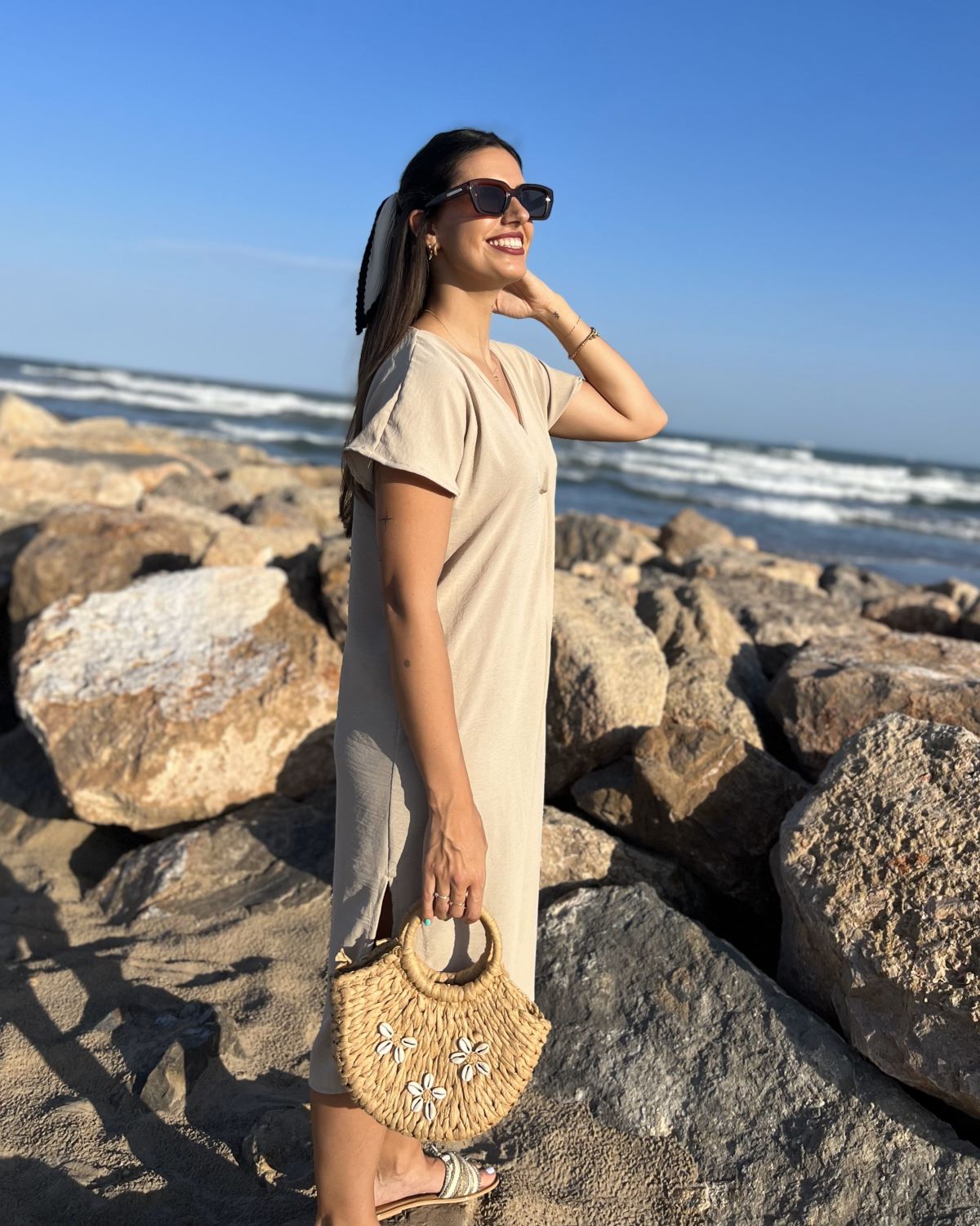 Black Foldover Maxi Dress