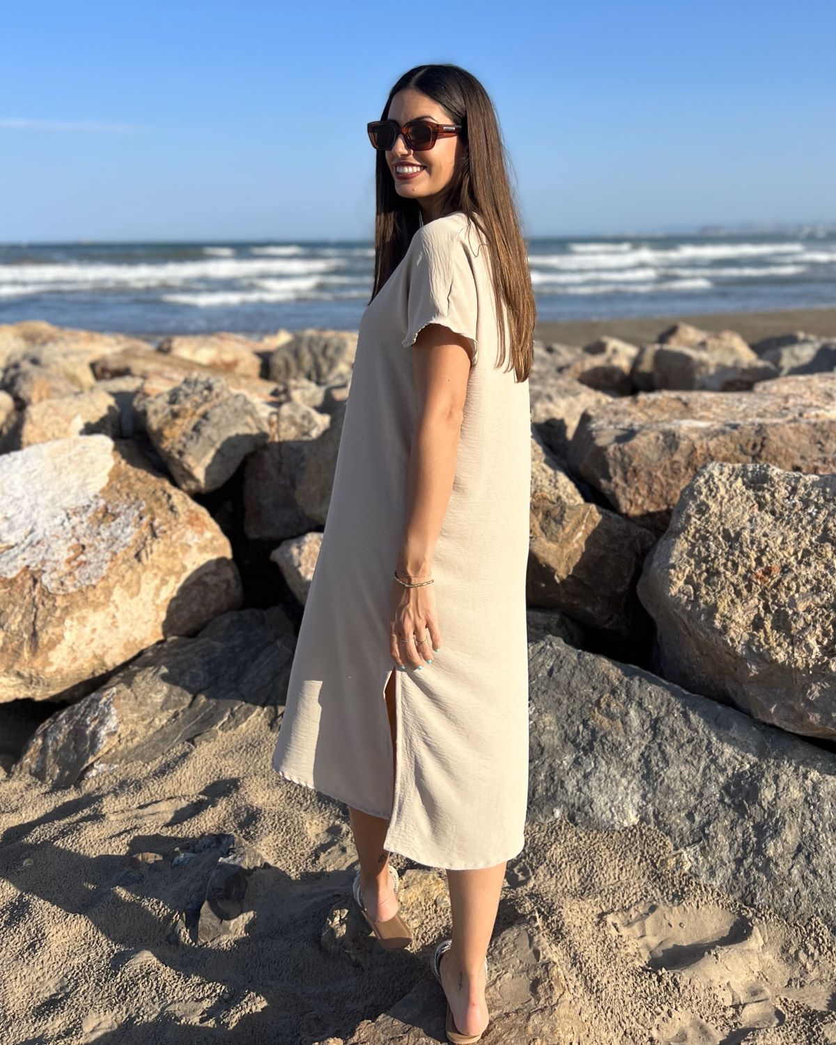 Black Foldover Maxi Dress