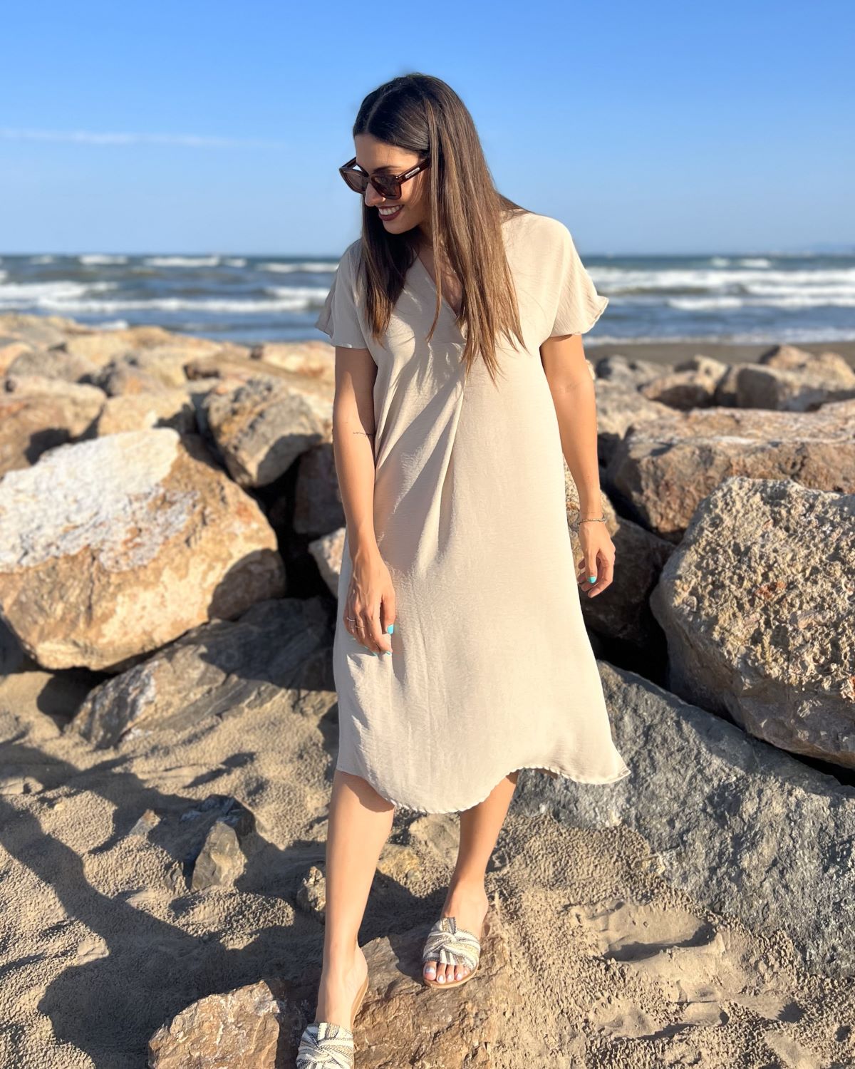 Black Foldover Maxi Dress