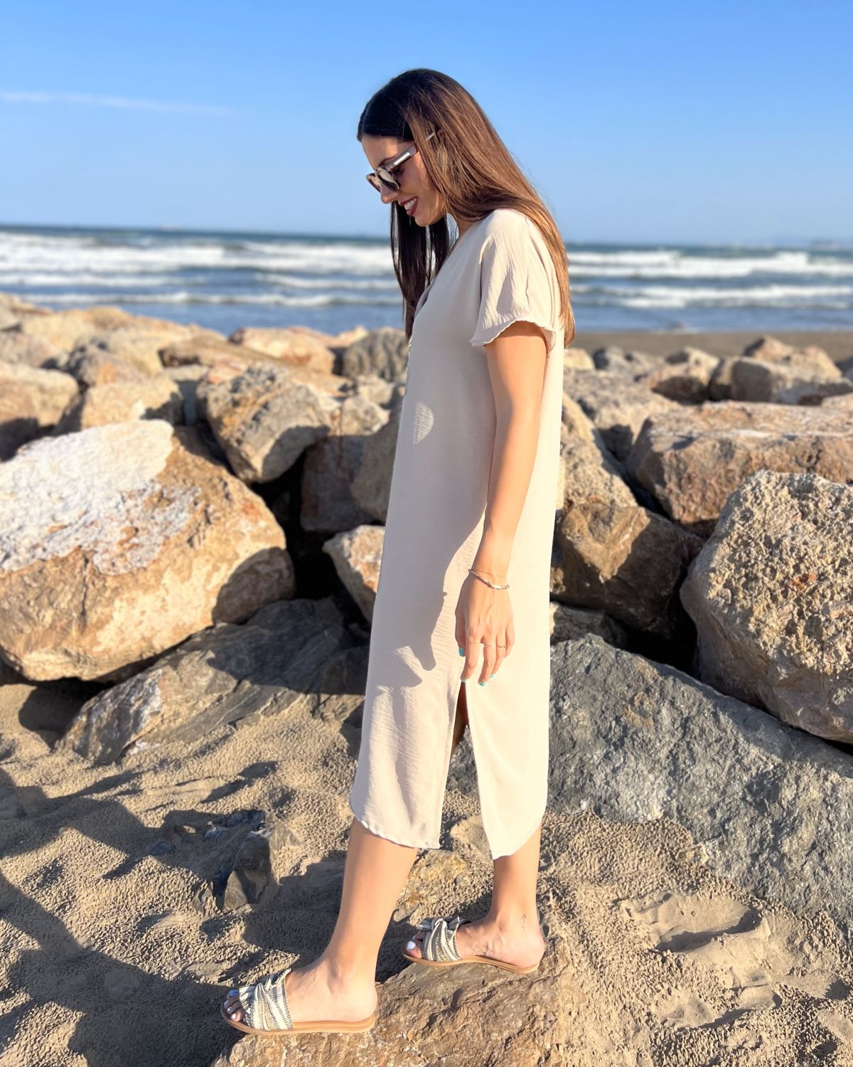 Black Foldover Maxi Dress