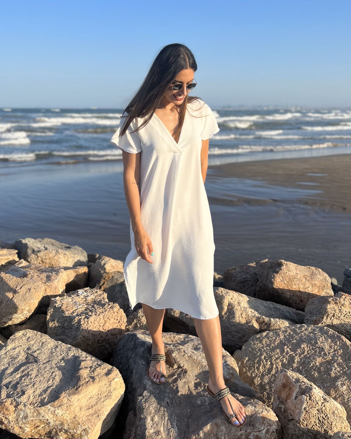 Black Foldover Maxi Dress