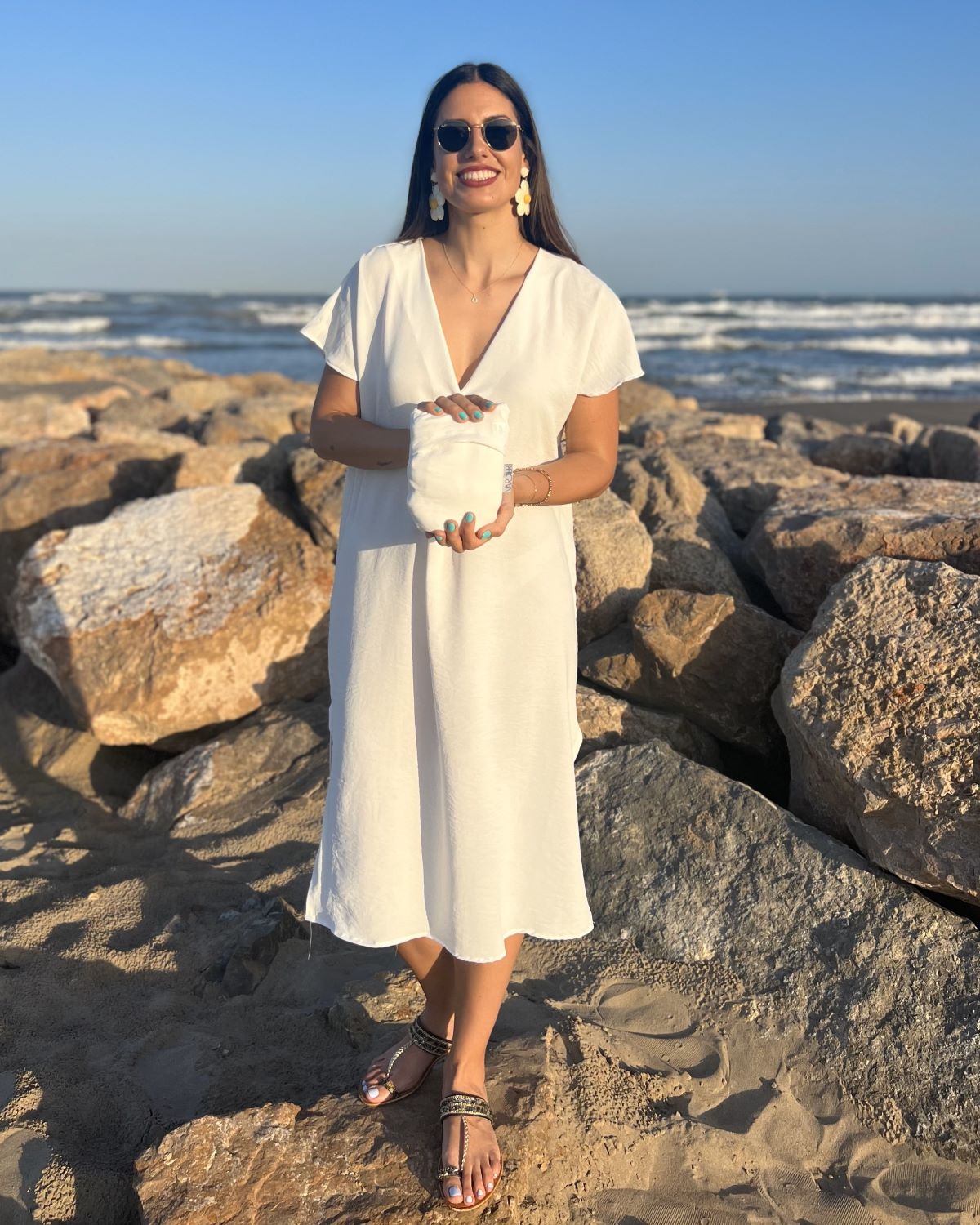 Black Foldover Maxi Dress