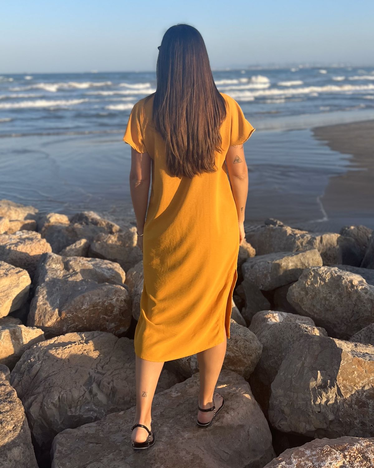 Black Foldover Maxi Dress