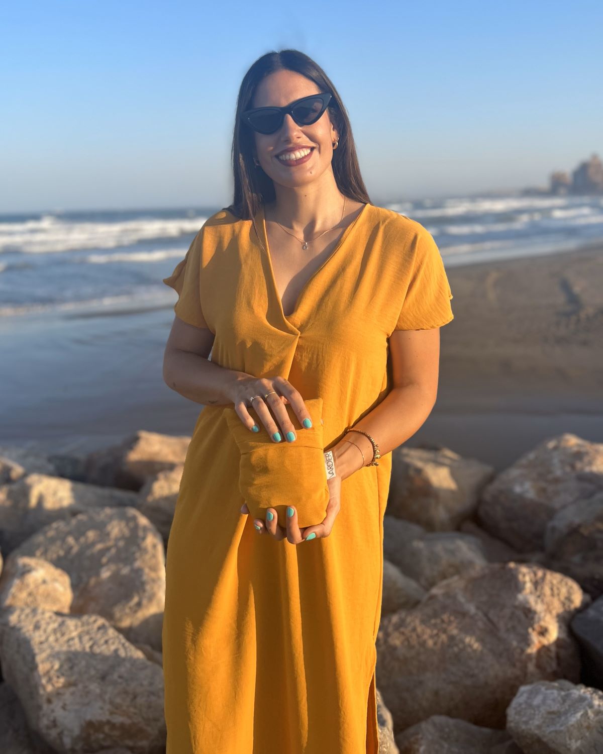 Black Foldover Maxi Dress