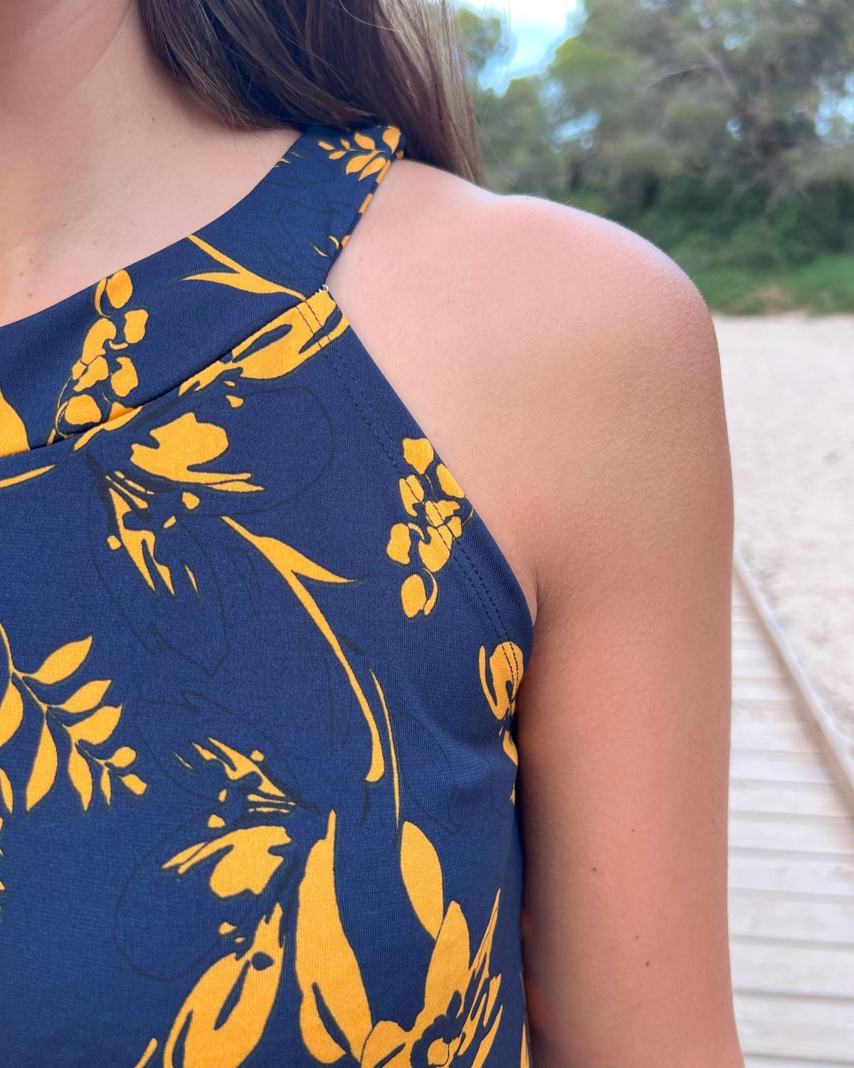 Foldable Navy Short Dress