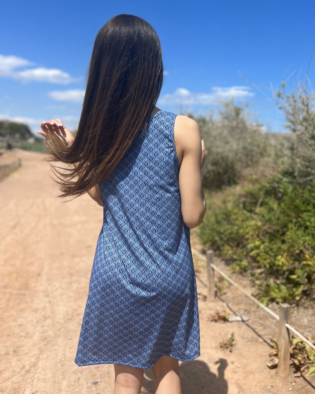 Foldable Navy Short Dress
