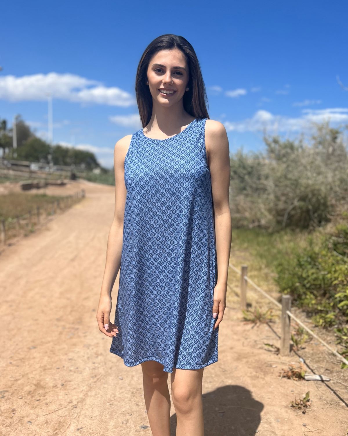 Foldable Navy Short Dress