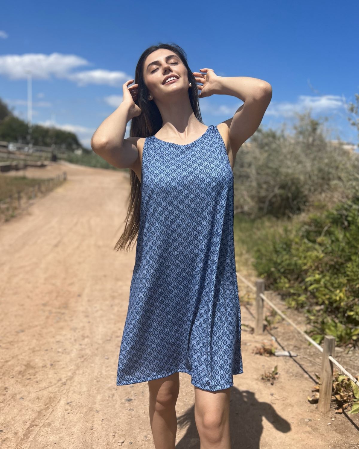 Foldable Navy Short Dress