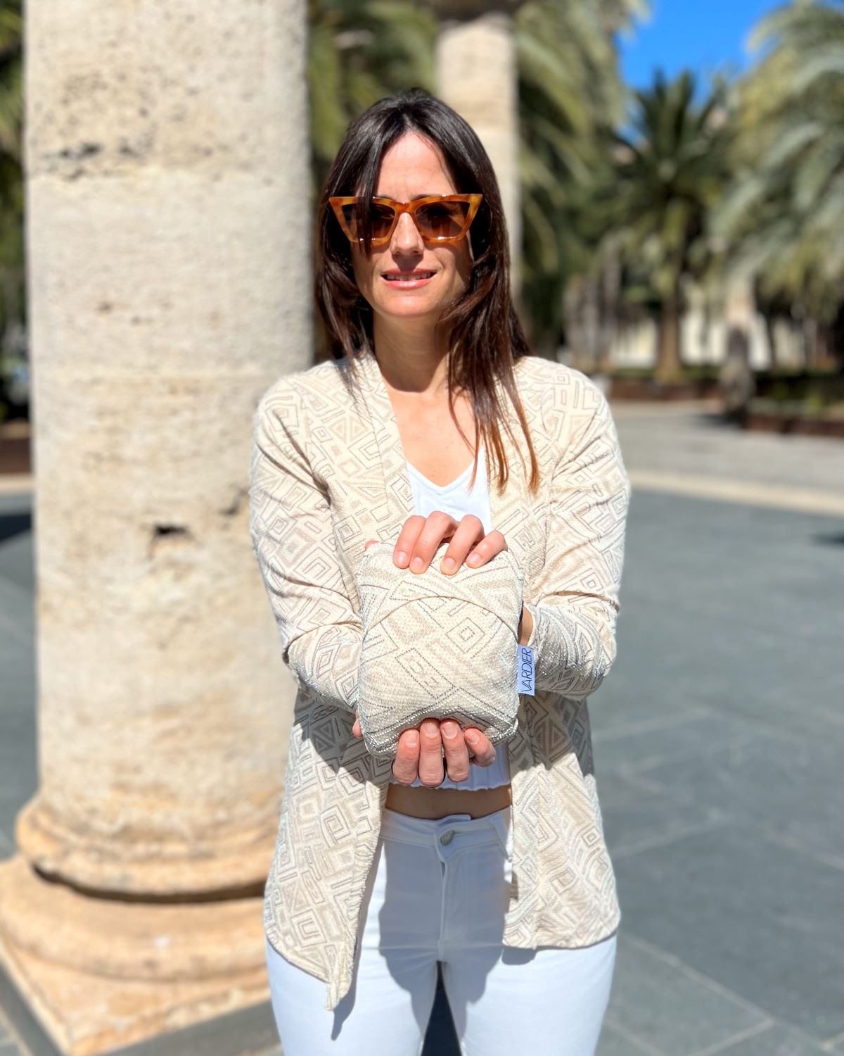 Black fold over cardigan