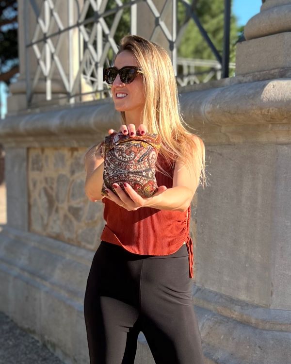 Foldable olive print trousers