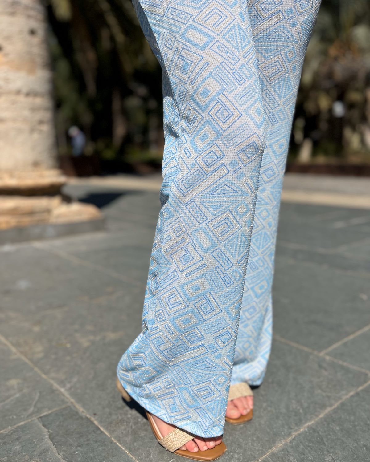 Foldover Cranberry Print Pant
