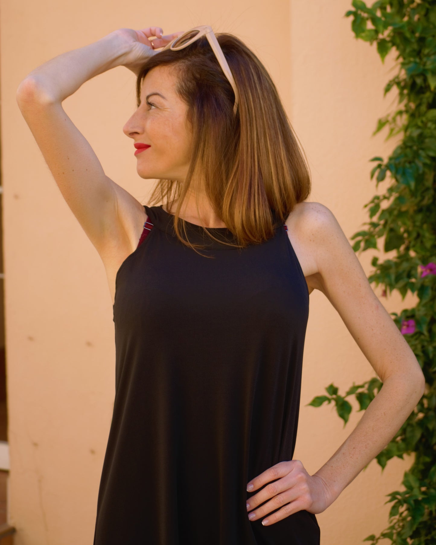 Black Foldover Maxi Dress