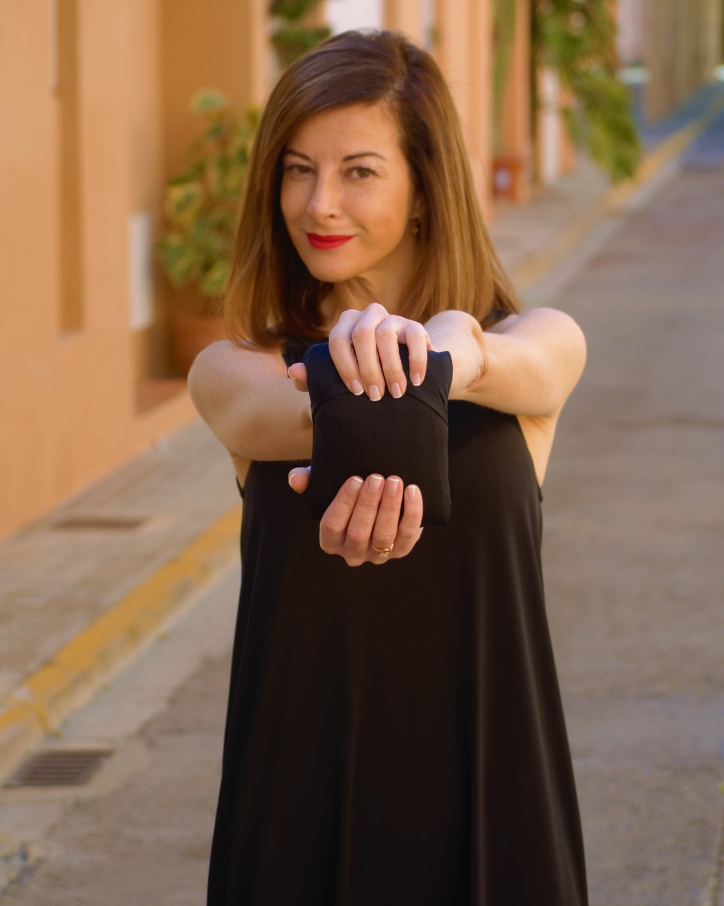 Black Foldover Maxi Dress