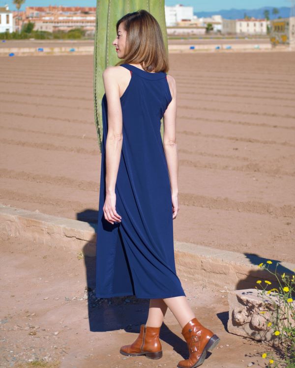 Long Navy Packable Dress