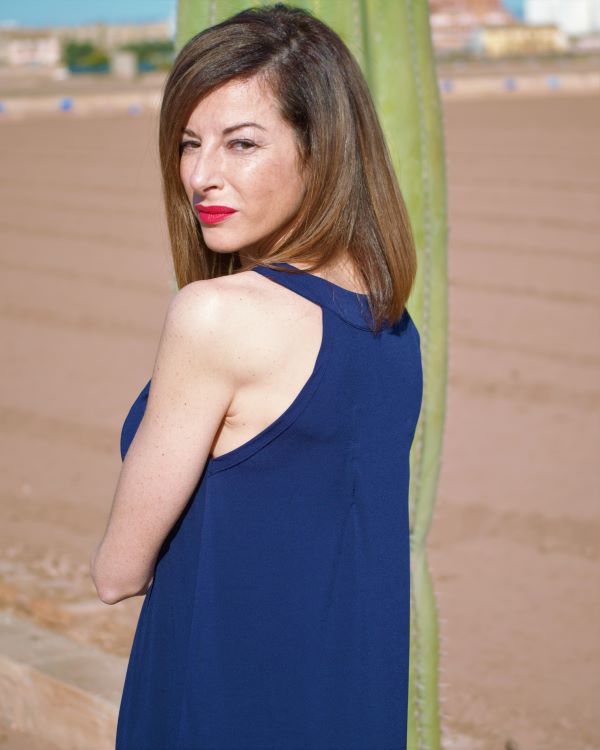 Long Navy Packable Dress